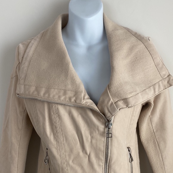 Faux Suede Microfiber Moto Jacket - Picture 2 of 11